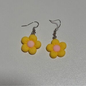 Yellow Flower Earrings